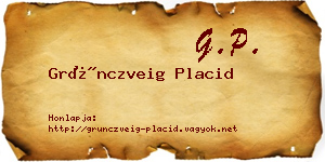 Grünczveig Placid névjegykártya
